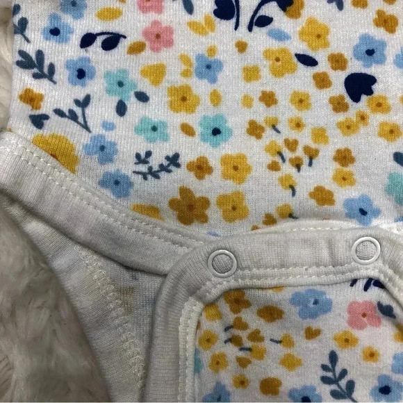 Gerber Onesie Diaper White / Pink / Blue /  Yellow Fliral Size Neworn - Picture 5 of 16